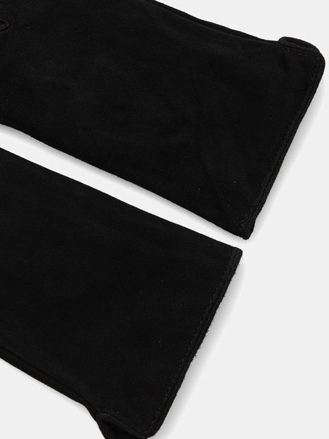 Answear.LAB rękawiczki zamszowe damskie kolor czarny