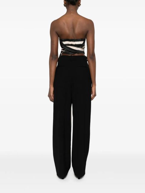 ZIMMERMANN Rebellion striped top - Black