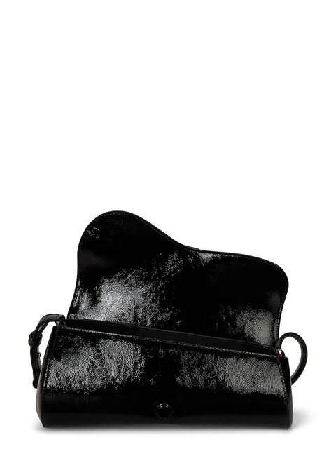 Lauren Ralph Lauren torebka skórzana kolor czarny 431P04068