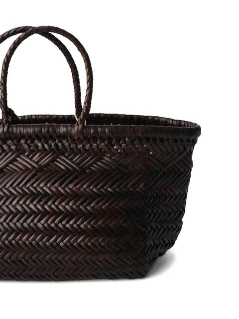 DRAGON DIFFUSION small triple jump woven tote bag - Brown