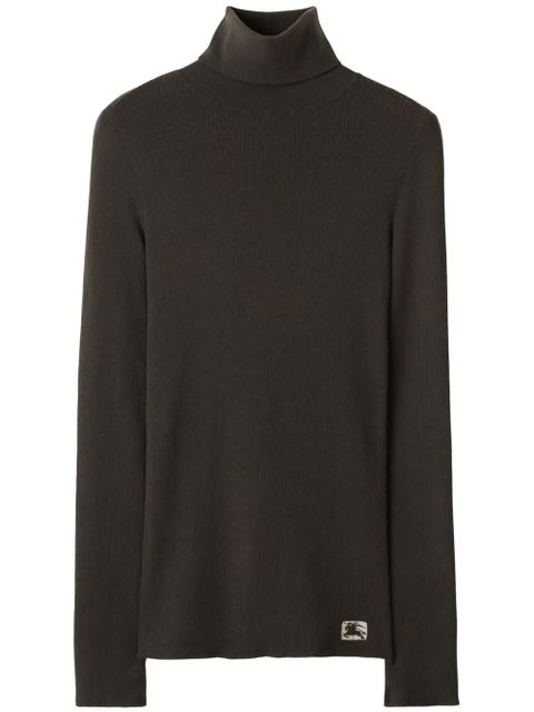 Burberry Equestrian Knight wool-blend roll-neck jumper - Green - zdjęcie produktu nr 1