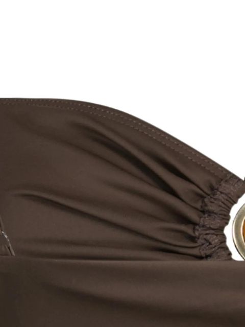 Christopher Esber stone-embelishment bandeau bikini top - Brown