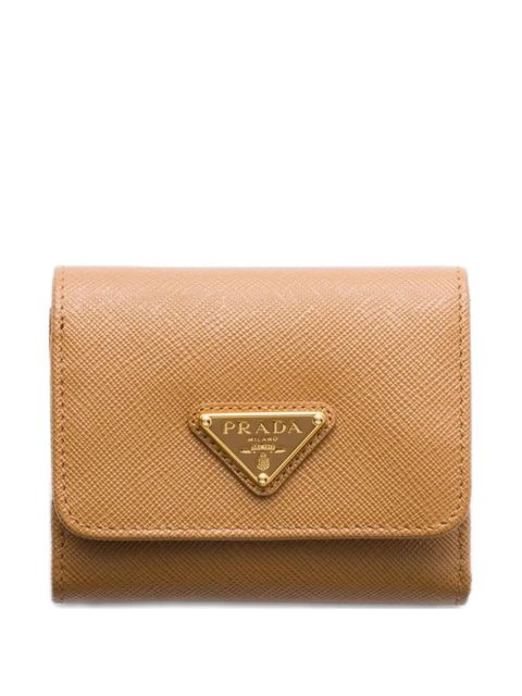 Prada triangle-logo saffiano leather wallet - Neutrals - zdjęcie produktu nr 1