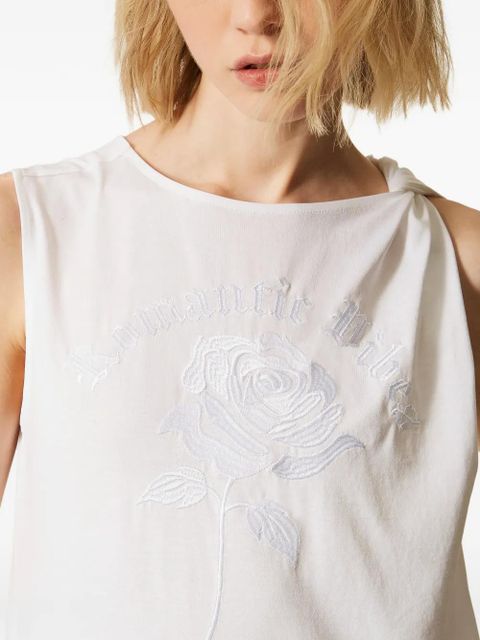TWINSET x Myfo floral-embroidered tank top - White