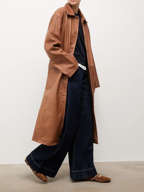 Answear.LAB baleriny zamszowe kolor brązowy - zdjęcie produktu nr 2