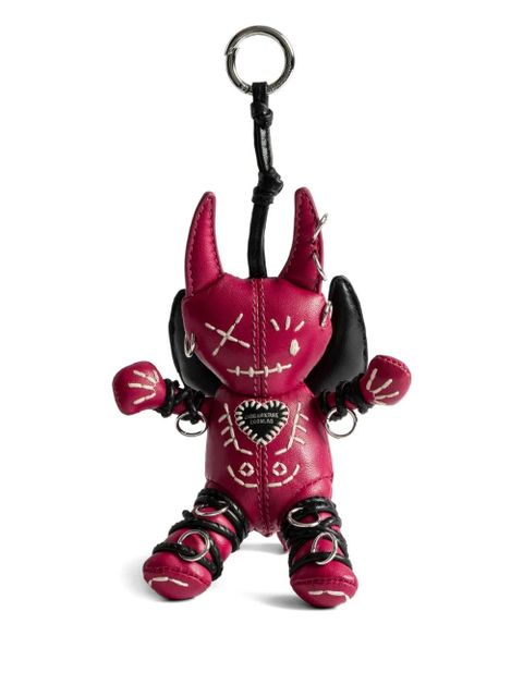 Zadig&Voltaire devil-wings leather keyring - Red - zdjęcie produktu nr 1