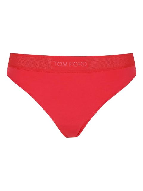 TOM FORD logo-embellished thong - Red - zdjęcie produktu nr 1