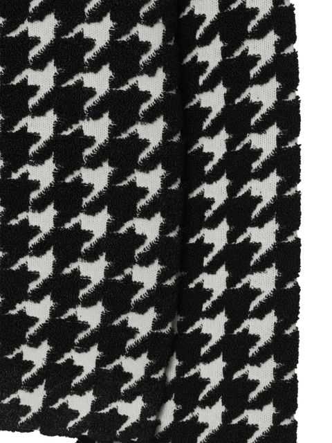 Burberry houndstooth-pattern crew-neck jumper - Black