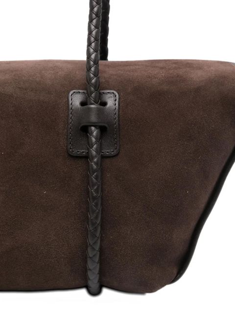 Hereu braided-handle suede shoulder bag - Brown