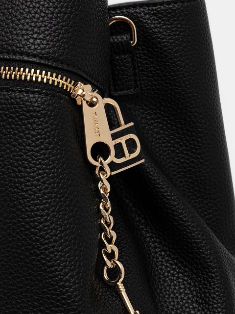 Twinset torebka skórzana kolor czarny 252TD8260