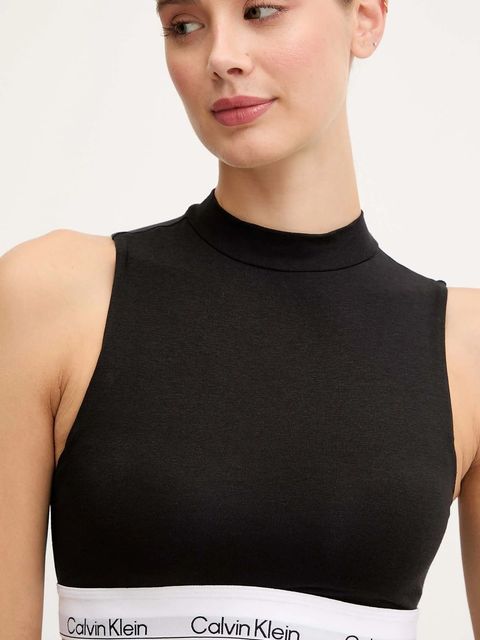 Calvin Klein Underwear top kolor czarny z półgolfem LV00QF8383