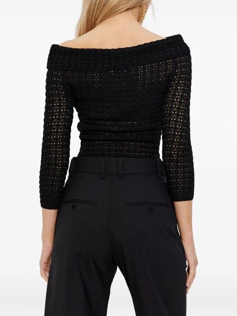 ISABEL MARANT off-shoulder knitted top - Black