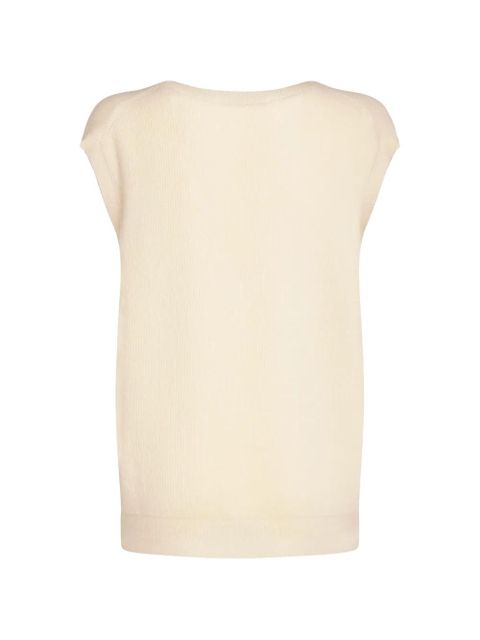 Max Mara V-neck knitted gilet - Neutrals - zdjęcie produktu nr 2