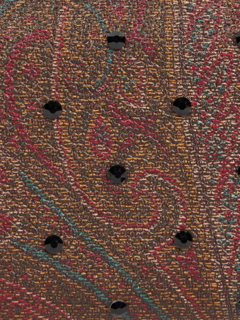 ETRO rhinestone paisley wallet - Brown