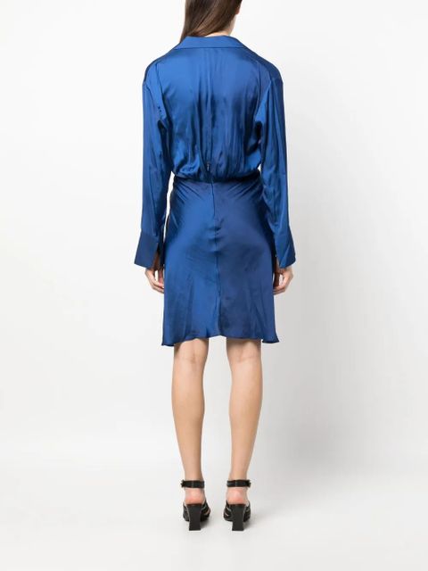 Zadig&Voltaire Rozo twisted V-neck midi dress - Blue