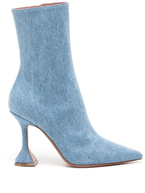 Amina Muaddi Giorgia 100mm ankle boots - Blue - zdjęcie produktu nr 1