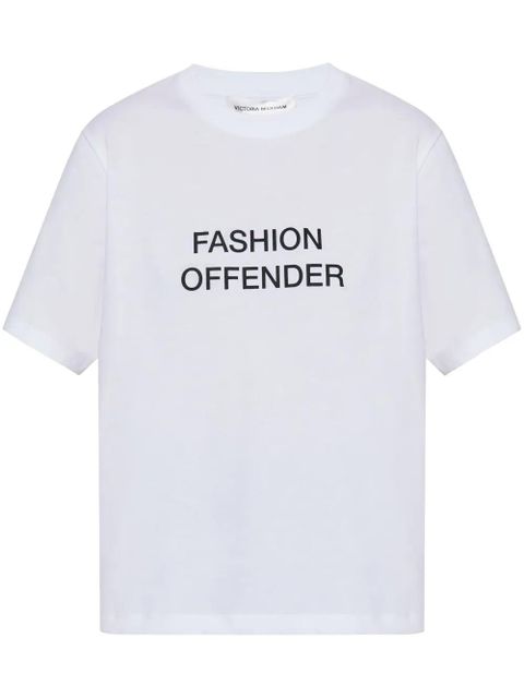 Victoria Beckham slogan-print T-shirt - White - zdjęcie produktu nr 1