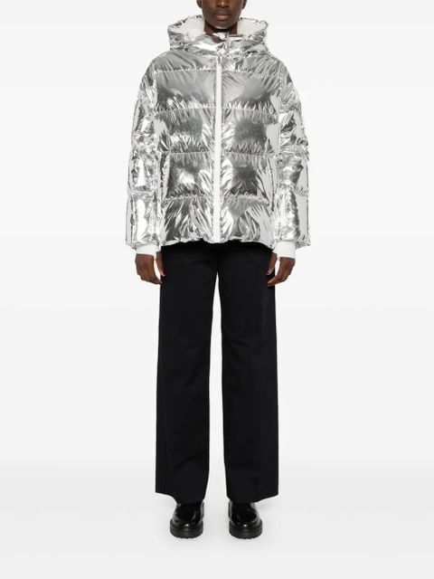 Yves Salomon hooded puffer jacket - Silver - zdjęcie produktu nr 2