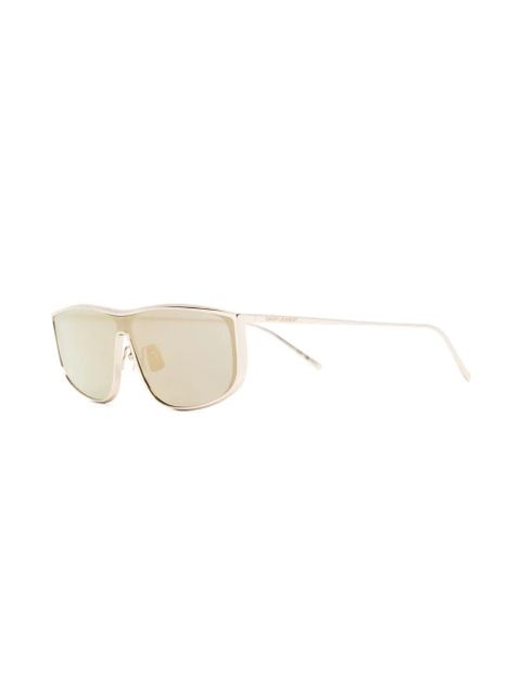 Saint Laurent Eyewear rectangle frame sunglasses - Gold - zdjęcie produktu nr 2
