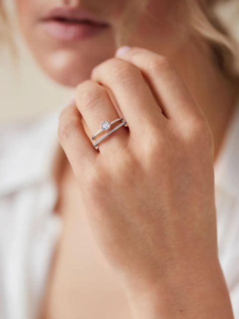 Monica Vinader Solitaire ring - Silver