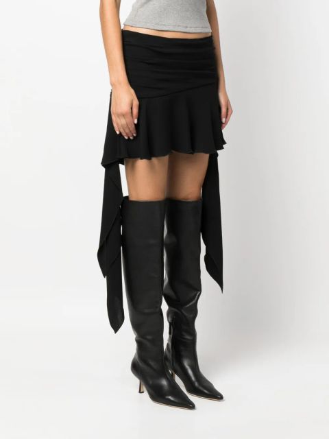 Blumarine asymmetric-design flared skirt - Black