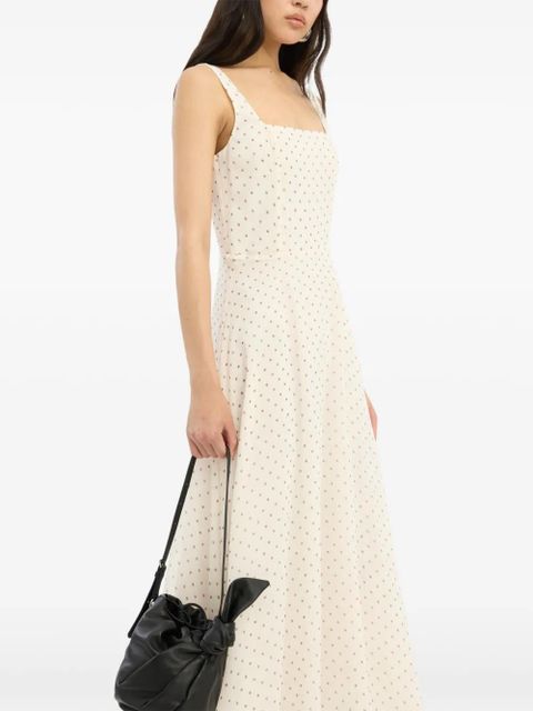 ROTATE BIRGER CHRISTENSEN chiffon flared midi dress - Neutrals - zdjęcie produktu nr 2