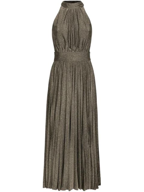 Dolce & Gabbana pleated silk midi dress - Silver - zdjęcie produktu nr 1