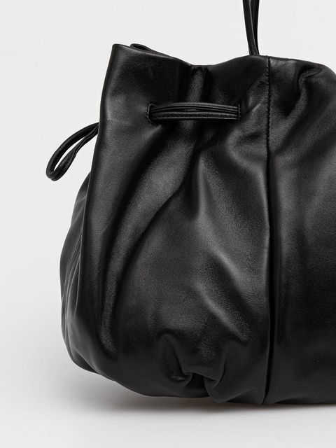 Emporio Armani torebka skórzana kolor czarny EW001496 AF14834