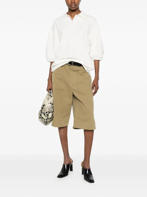 The Frankie Shop Nola short-sleeve knit polo top - White - zdjęcie produktu nr 2