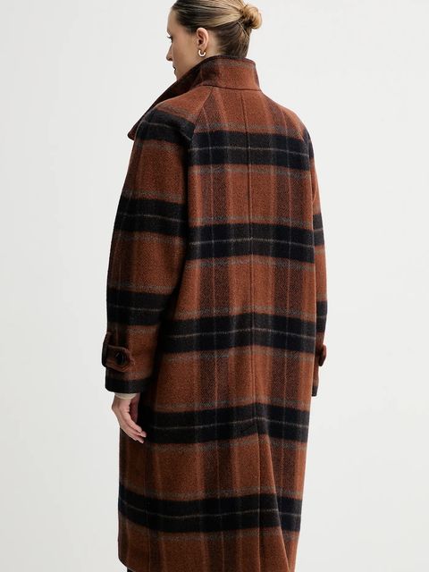 Sessun płaszcz z dodatkiem wełny kolor brązowy 25112023 - zdjęcie produktu nr 2