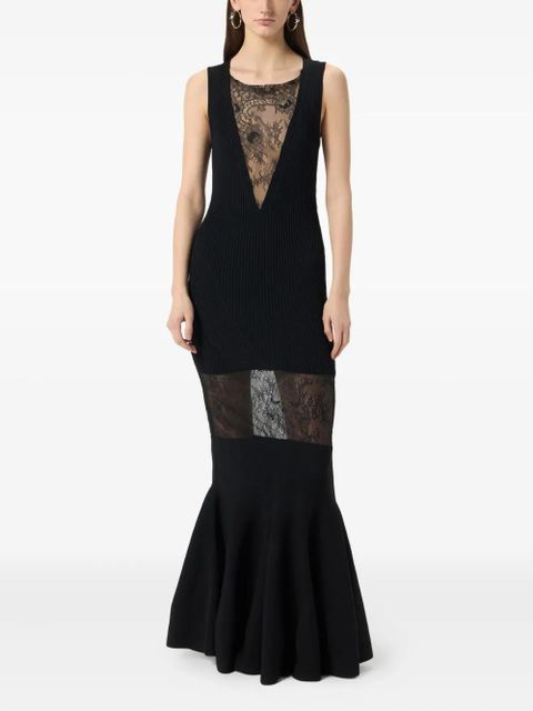 Blumarine lace-panelled sleeveless gown - Black - zdjęcie produktu nr 2