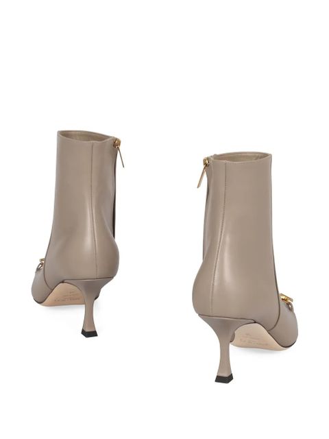 Jimmy Choo 70mm pointed-toe leather boots - Neutrals