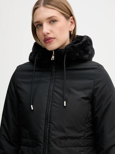 Geox kurtka dwustronna KAULA kolor czarny przejściowa W5622E TC197