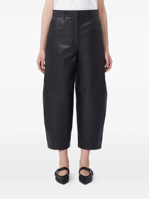 Weekend Max Mara Pagano leather trousers - Black - zdjęcie produktu nr 2