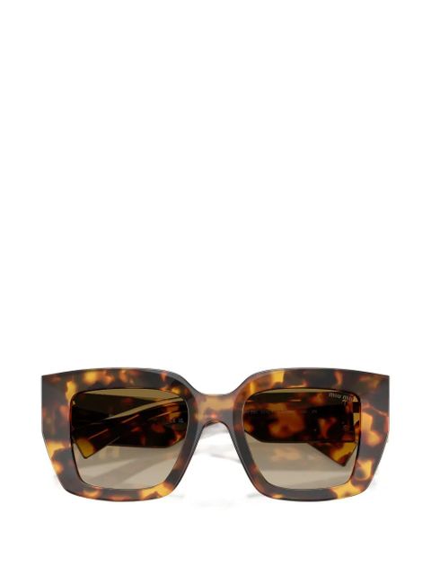 Miu Miu Eyewear logo-detail sunglasses - Brown - zdjęcie produktu nr 1