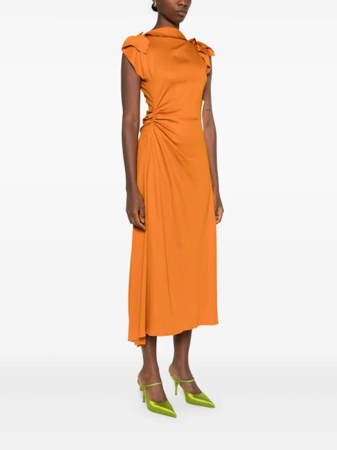 Victoria Beckham asymmetric dress - Orange