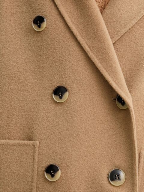 MAX&Co. płaszcz wełniany kolor beżowy 2528016014200