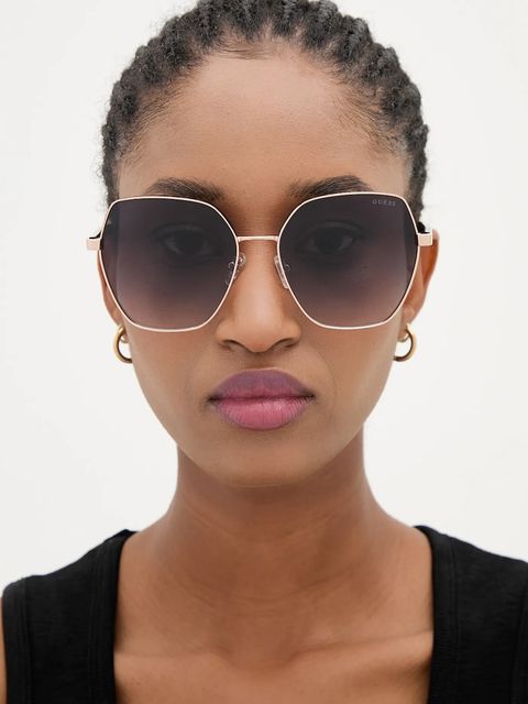 Guess okulary przeciwsłoneczne damskie kolor czarny GU00108_6005B