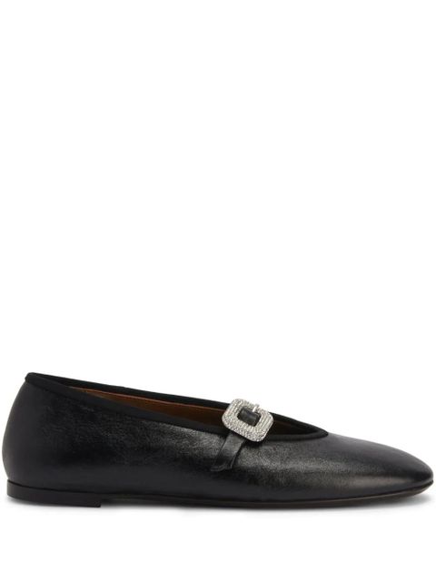 Giuseppe Zanotti Georgia Buckle ballet flats - Black - zdjęcie produktu nr 1