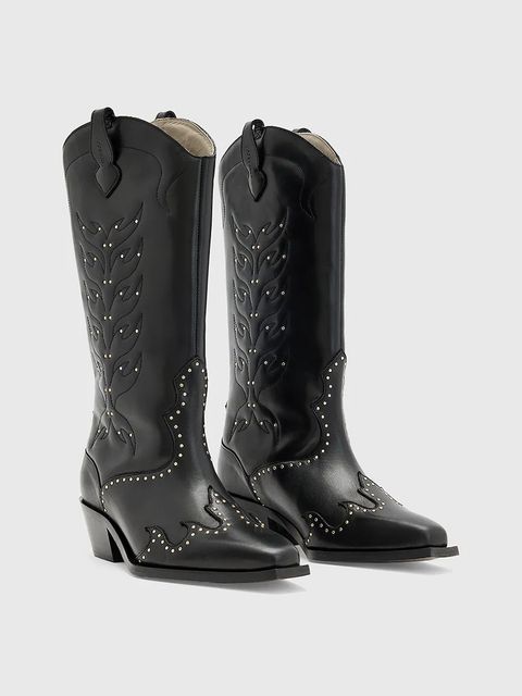 AllSaints kowbojki skórzane Carina Boot - zdjęcie produktu nr 2