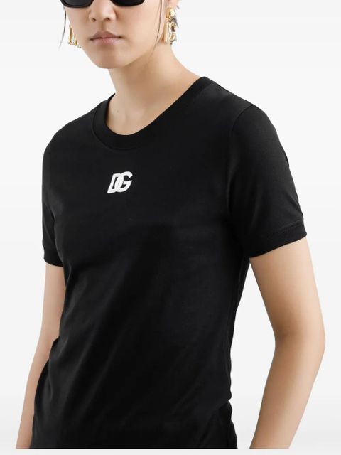 Dolce & Gabbana DG logo-embroidered jersey T-shirt - Black