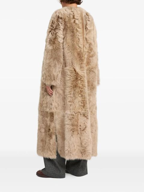 Yves Salomon Toscana lambskin coat - Brown