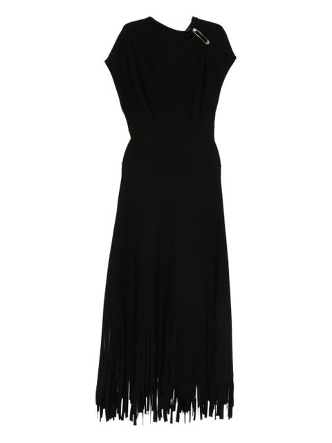 Lanvin safety-pin fringed midi dress - Blue