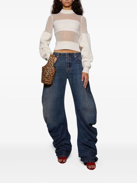 Jean Paul Gaultier ribbed wool sweater - Neutrals