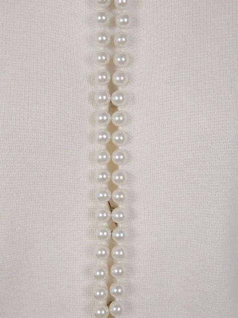 Essentiel Antwerp pearl-embellished frayed cardigan - Neutrals