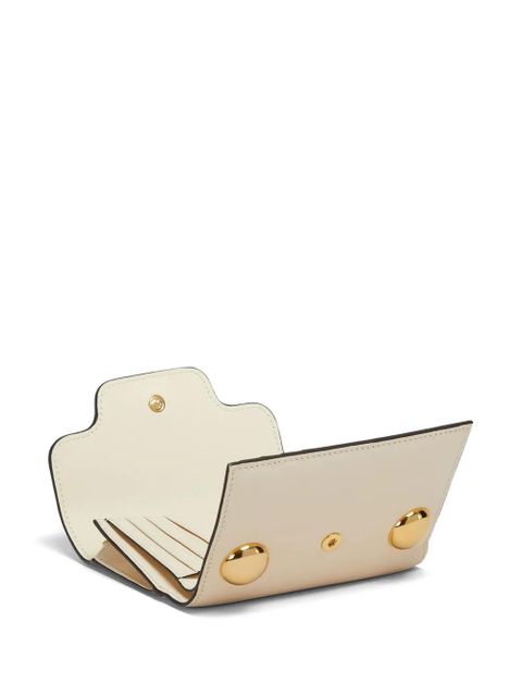 Marni Trunkaroo tri-fold leather wallet - Neutrals