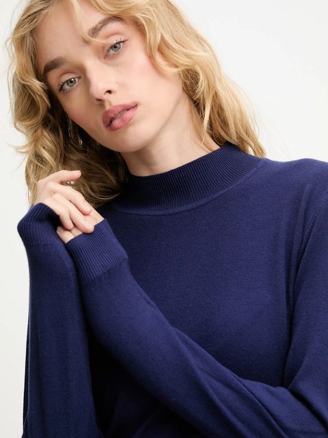 Answear.LAB sweter z kaszmirem kolor niebieski lekki