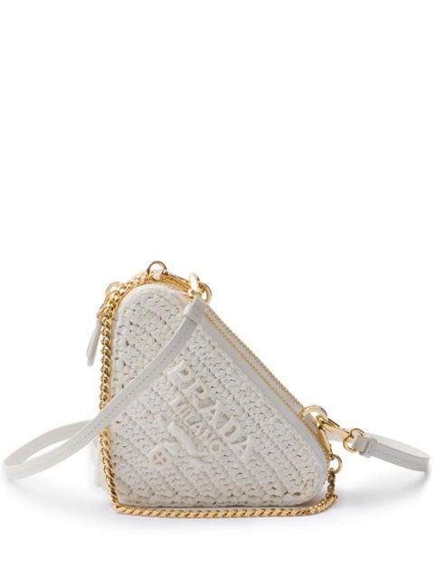 Prada Woven fabric mini-pouch - White - zdjęcie produktu nr 1