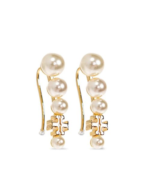 Tory Burch Pearl Ear Crawler earrings - Gold - zdjęcie produktu nr 1