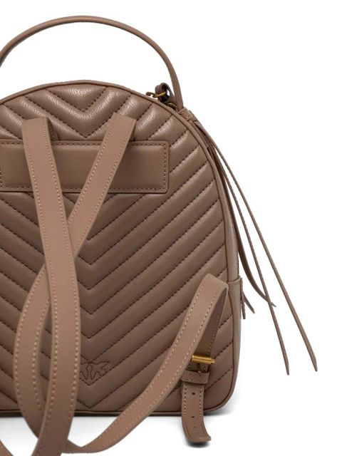 PINKO Love chevron backpack - Brown
